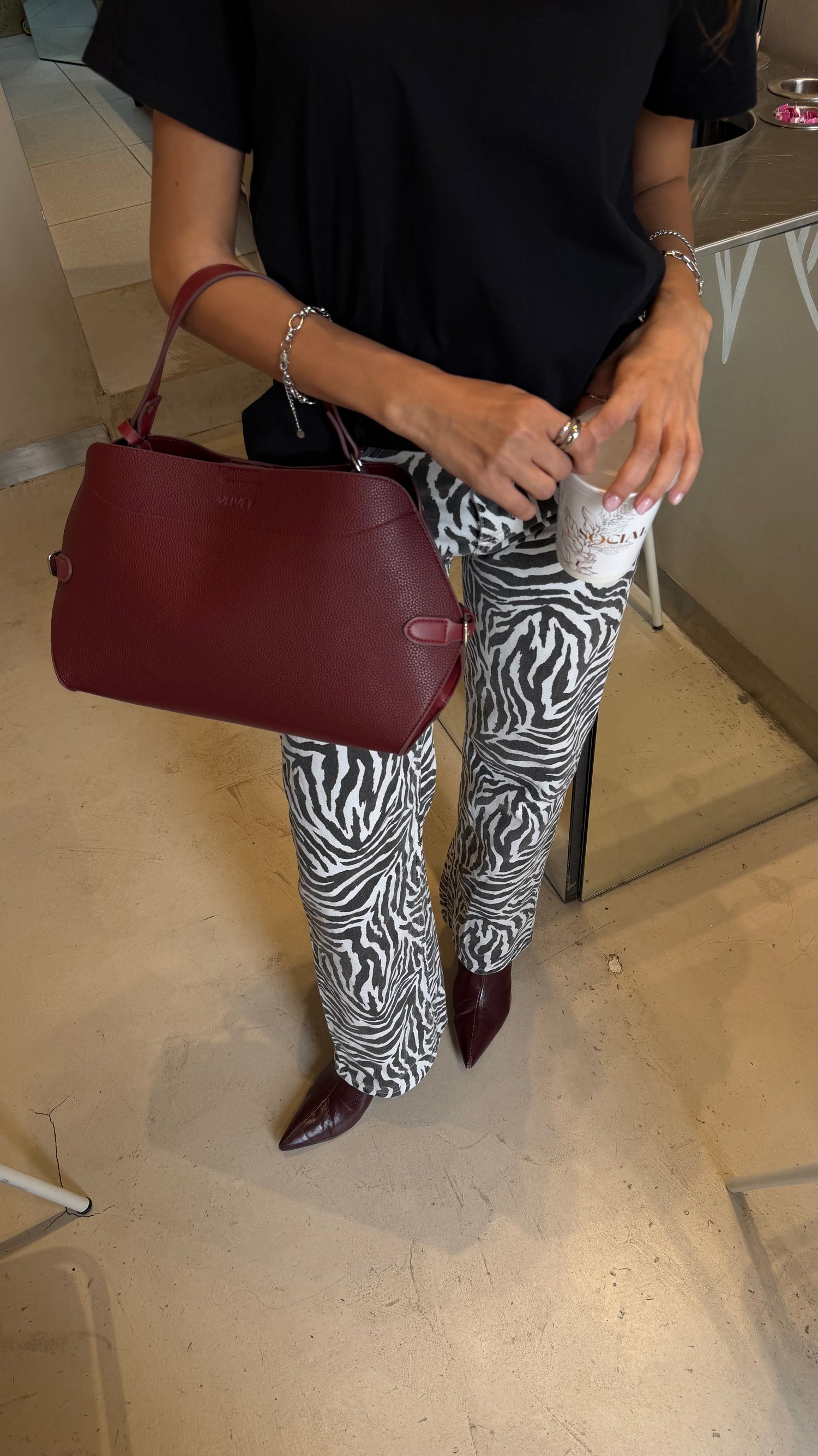 Cloe bag in burgundy
