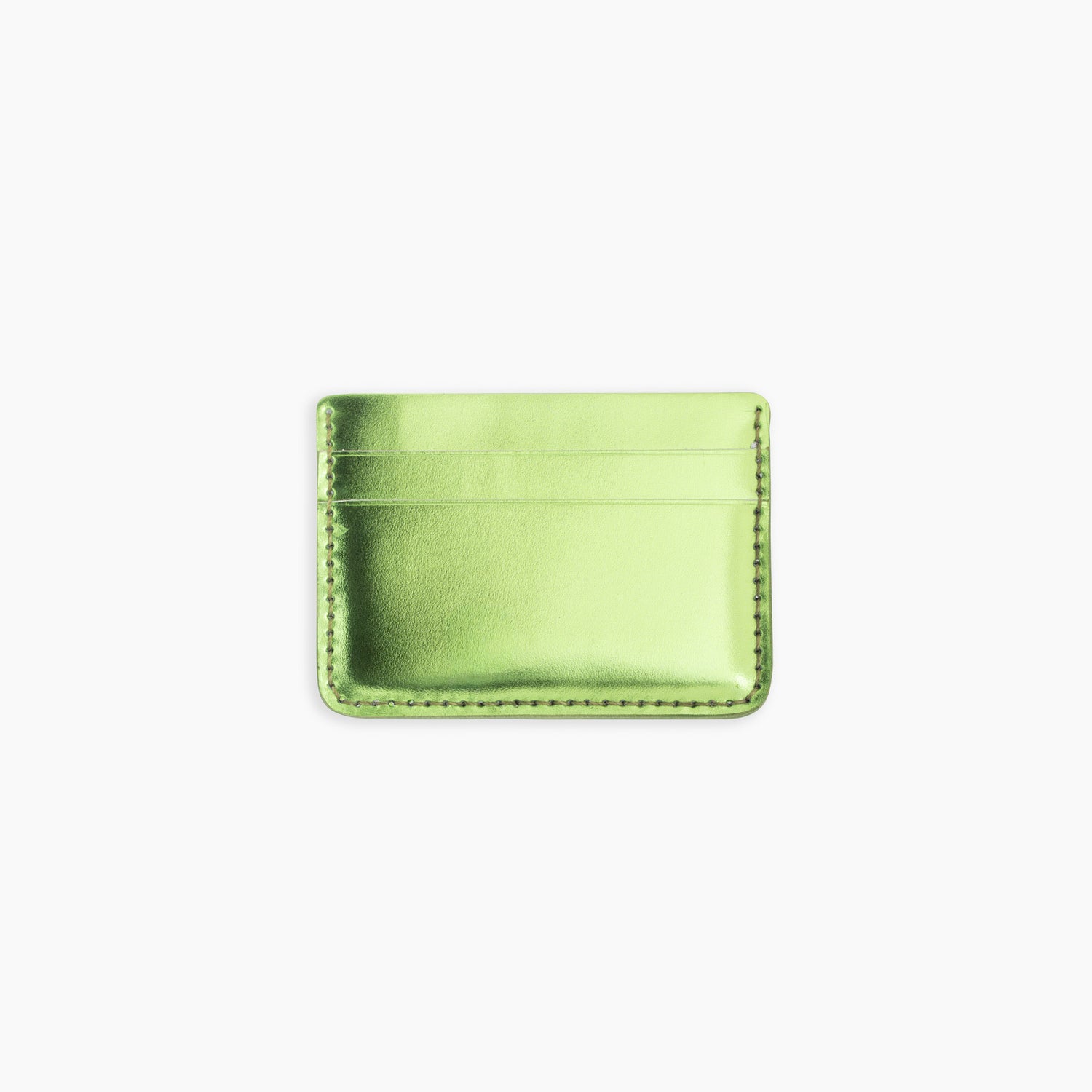 Velvet Cardholder in Metallic Green