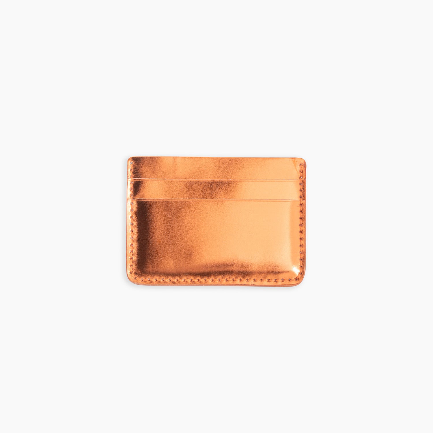 Velvet Cardholder in Metallic orange
