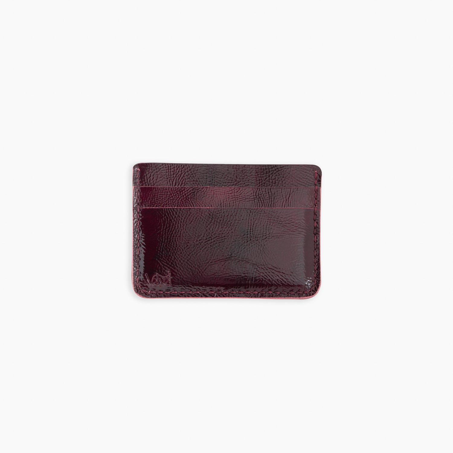 Velvet Cardholder in deep burgundy