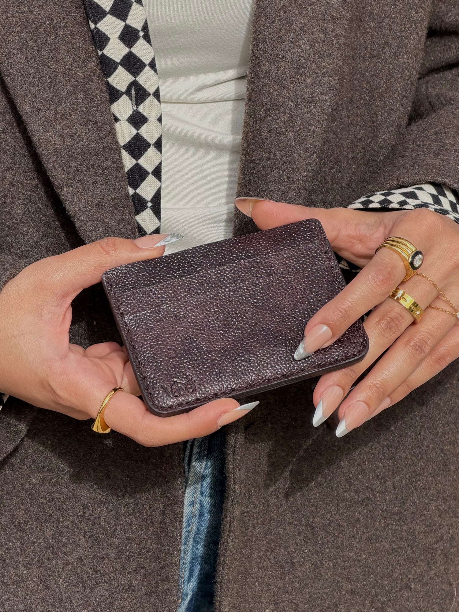 Velvet Cardholder in Midnight