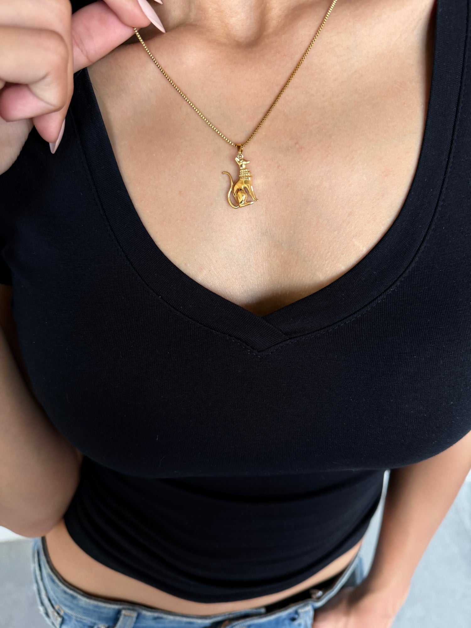 Bastet Necklace in Gold