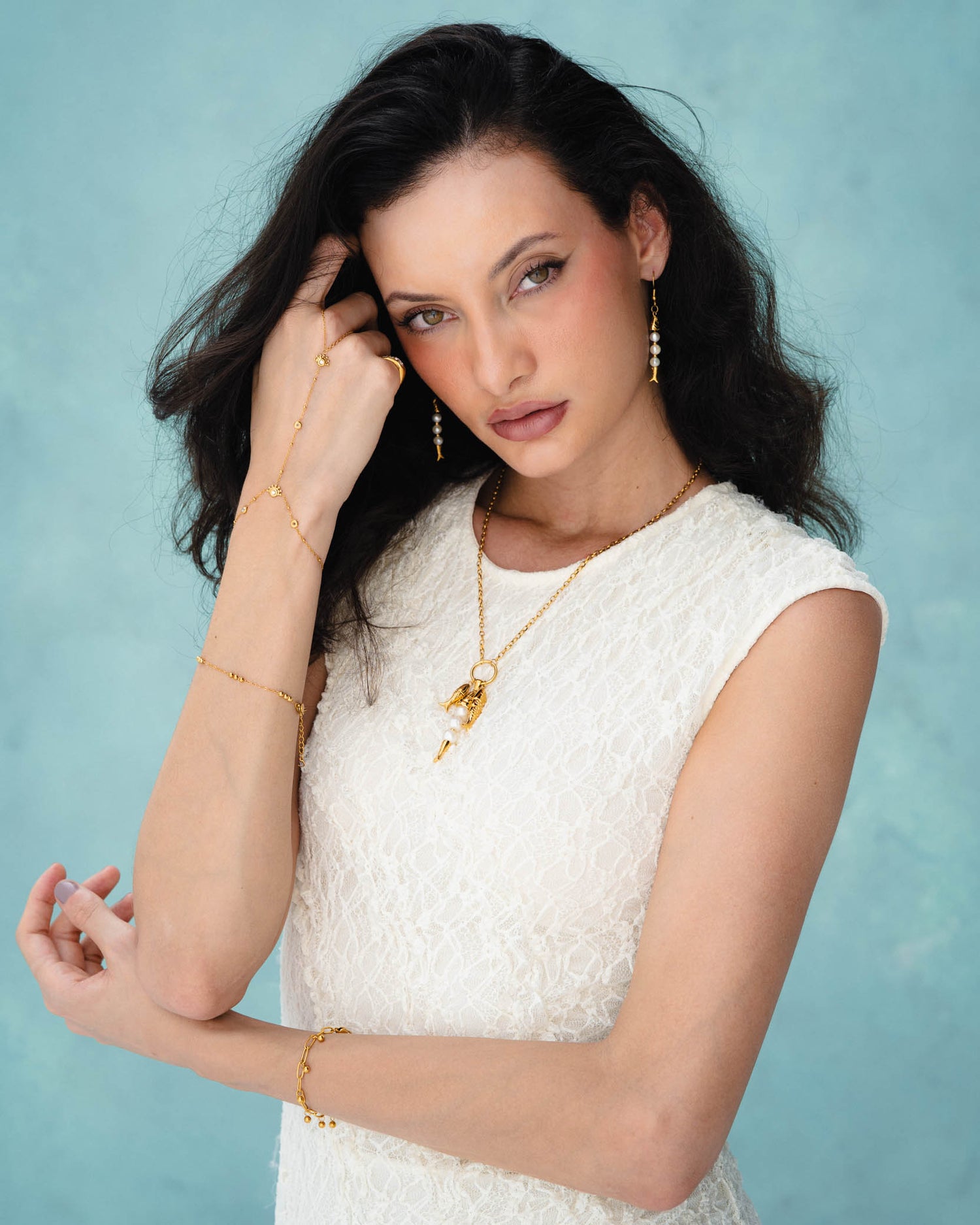 Nerida Necklace in Gold
