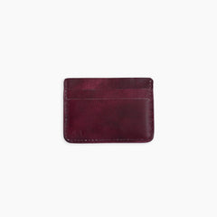 Velvet Cardholder in Carbon Burgundy