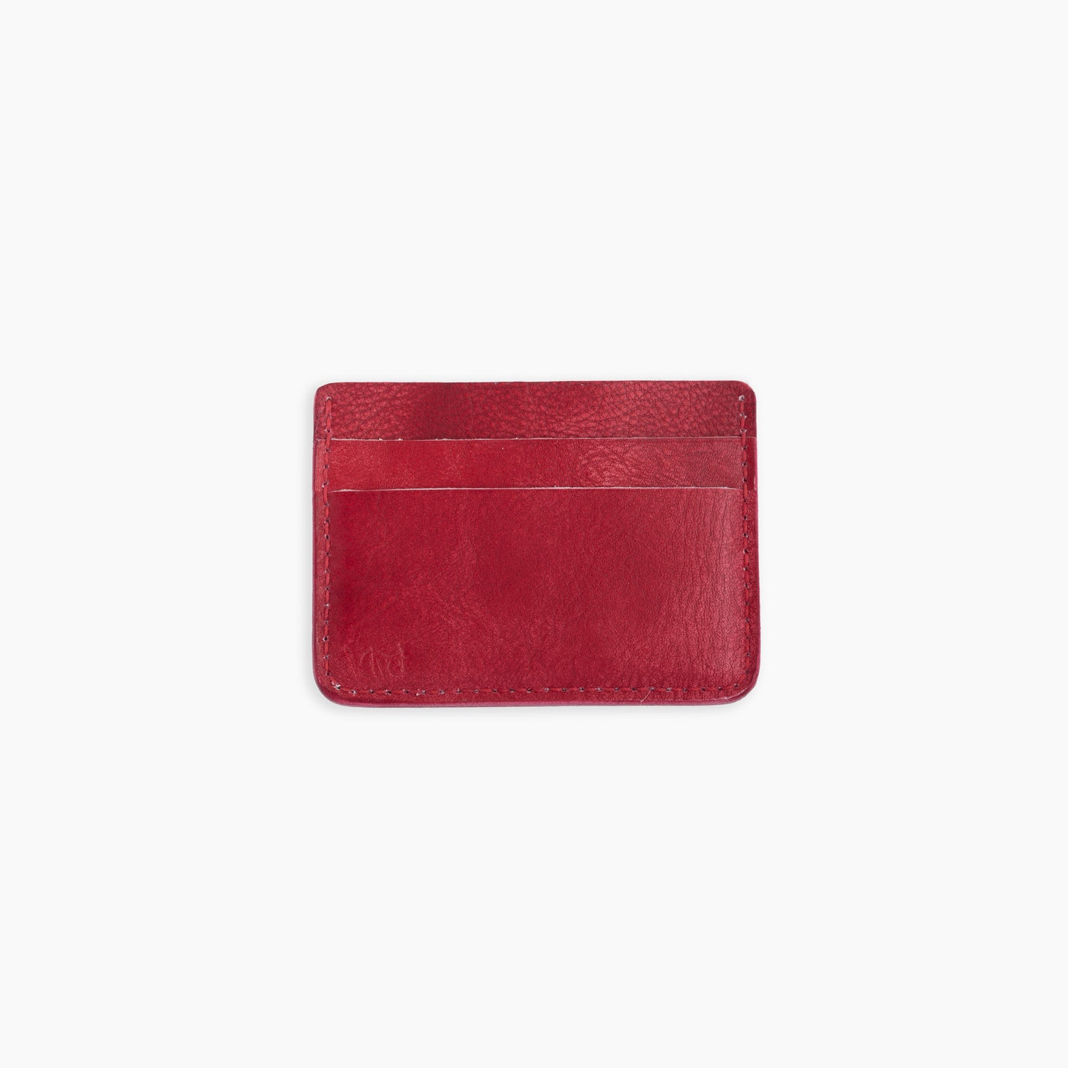 Velvet Cardholder in Carbon Red