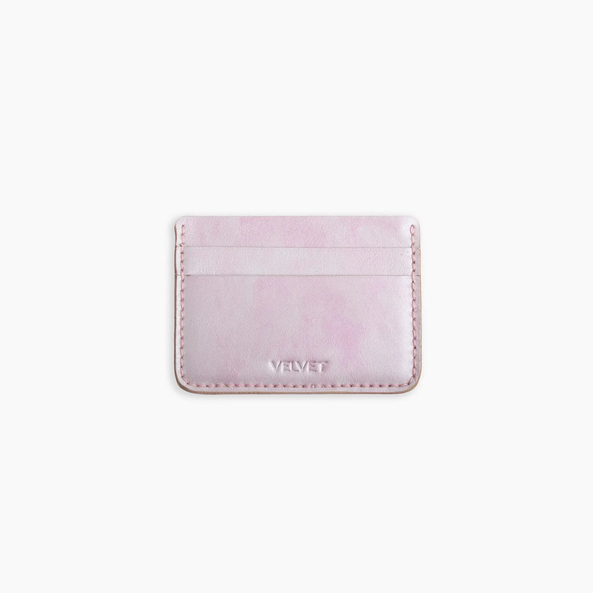 Velvet Cardholder in powder pink