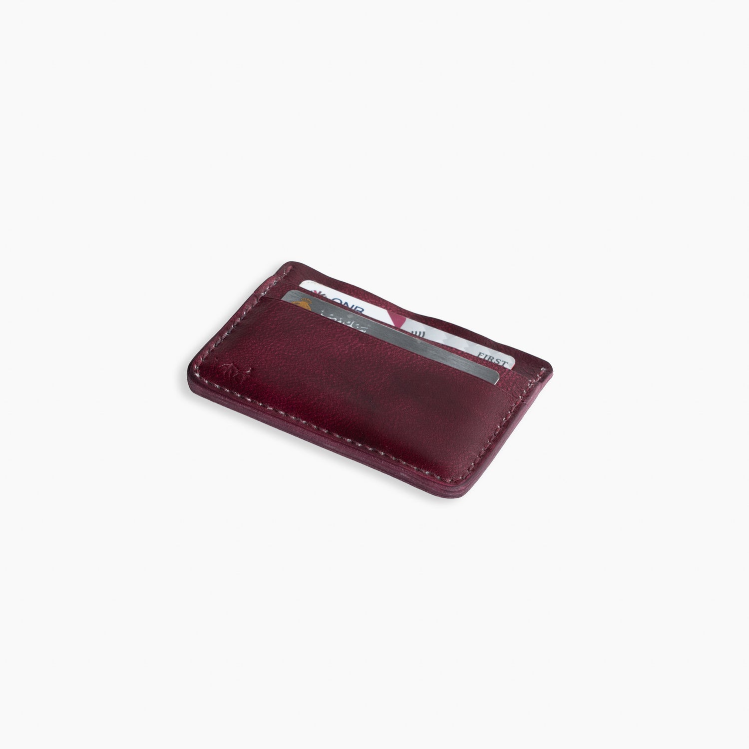 Velvet Cardholder in Carbon Burgundy