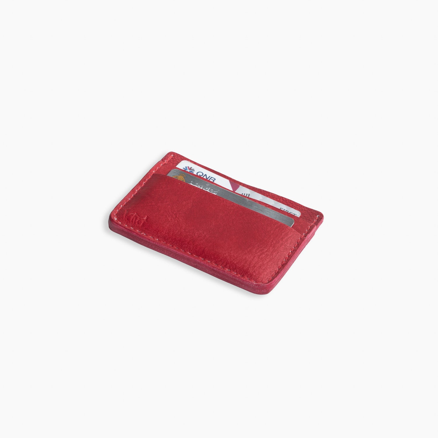Velvet Cardholder in Carbon Red
