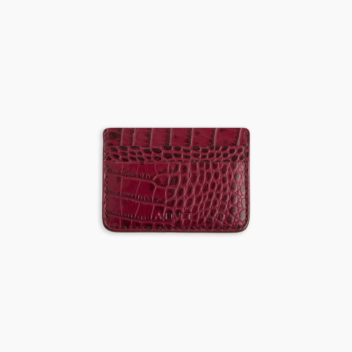 Velvet Cardholder in Wine Crocodile