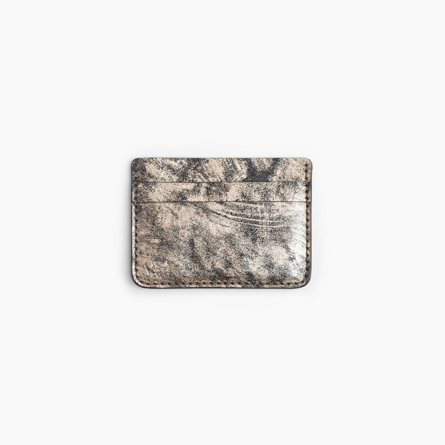 Velvet Cardholder in Brushed Gold