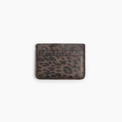 Velvet Cardholder in Brown Leopard
