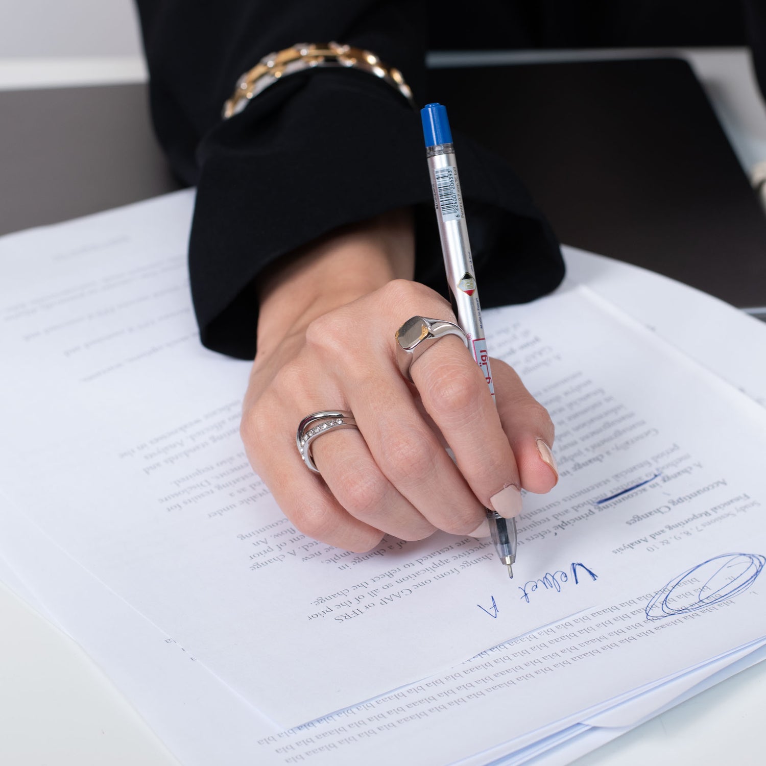 Wave Line Set in Silver