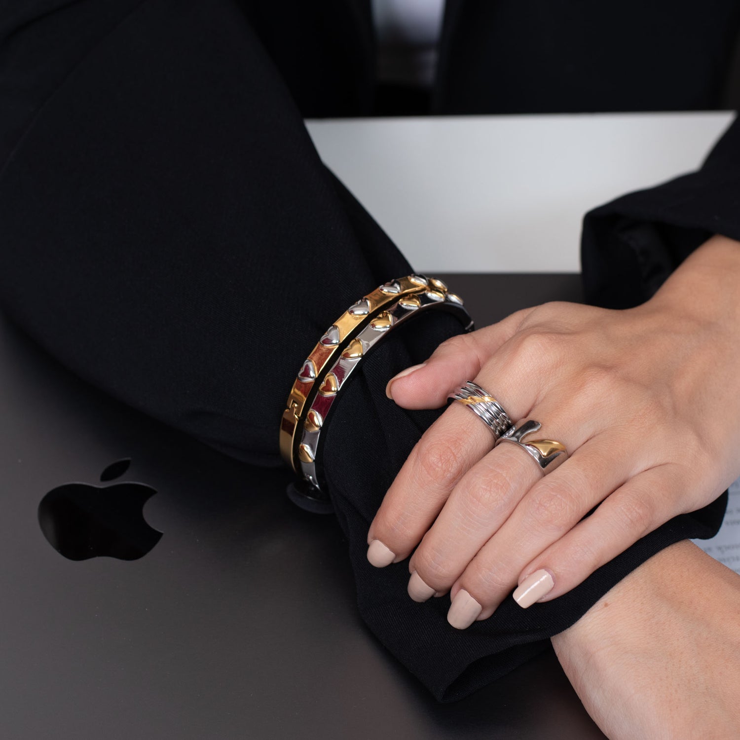 Stack Ring in sliver