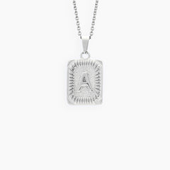 Classic initial necklaces in silver