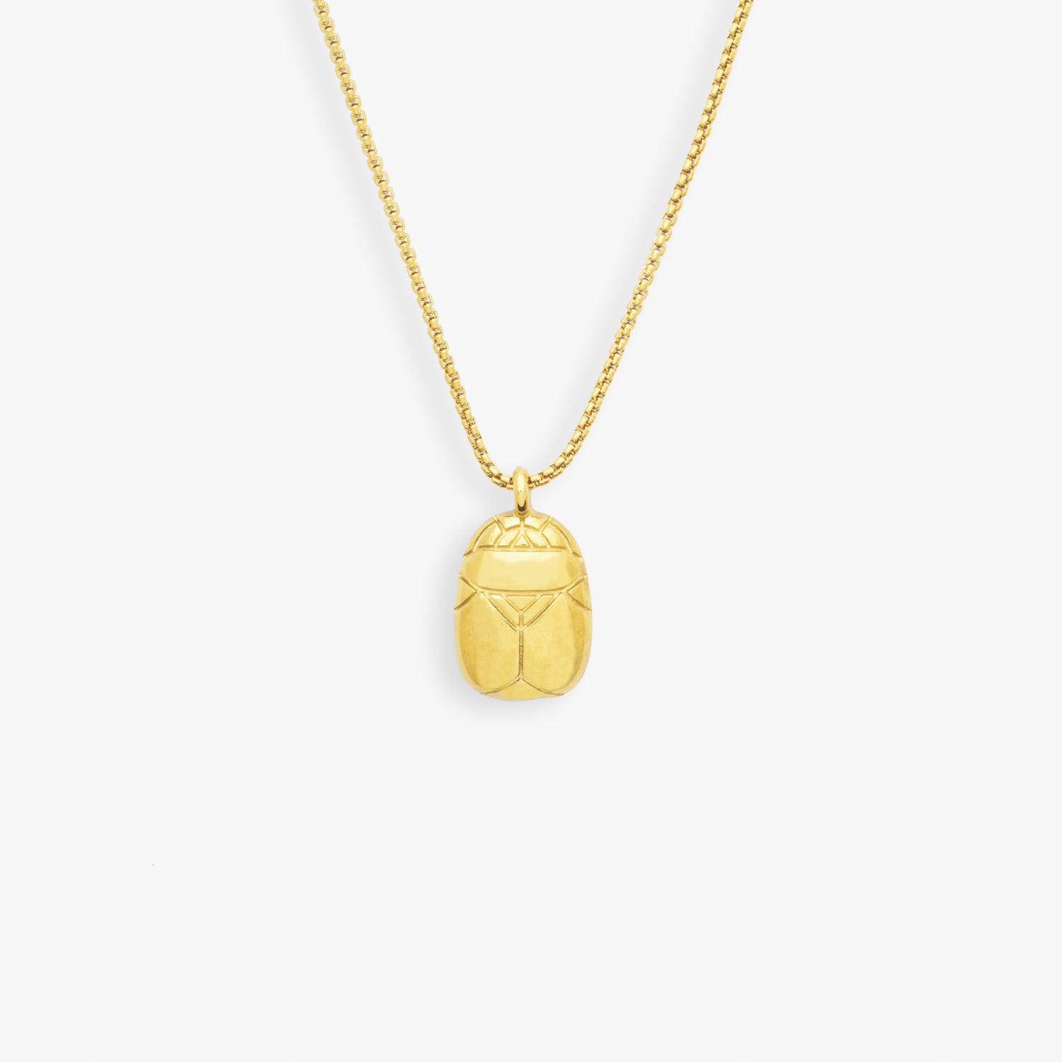 Scarab necklace in gold