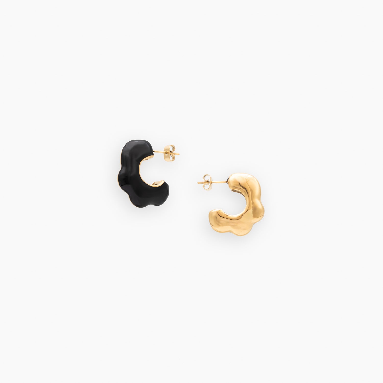 Black Wave Earrings