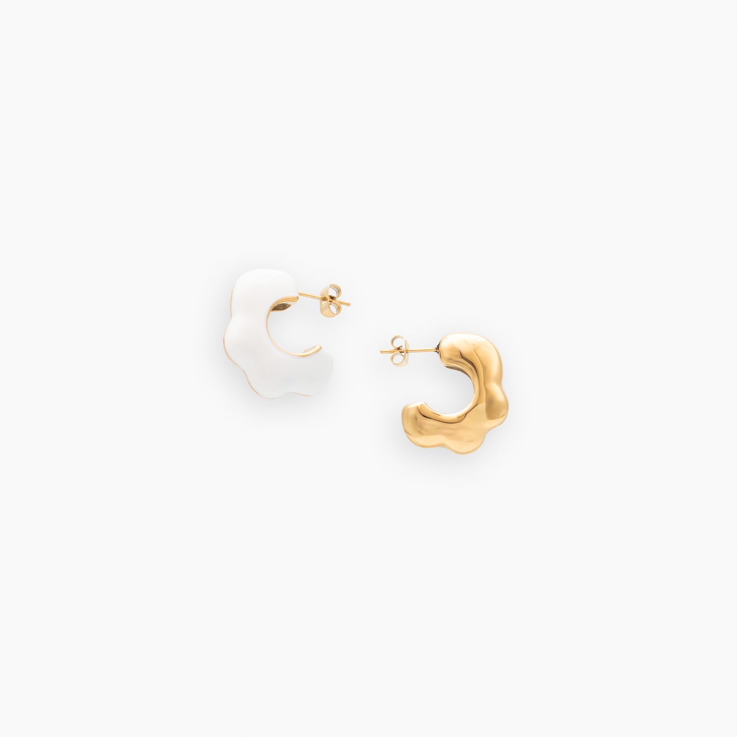 White Wave Earrings