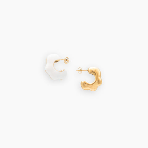 White Wave Earrings